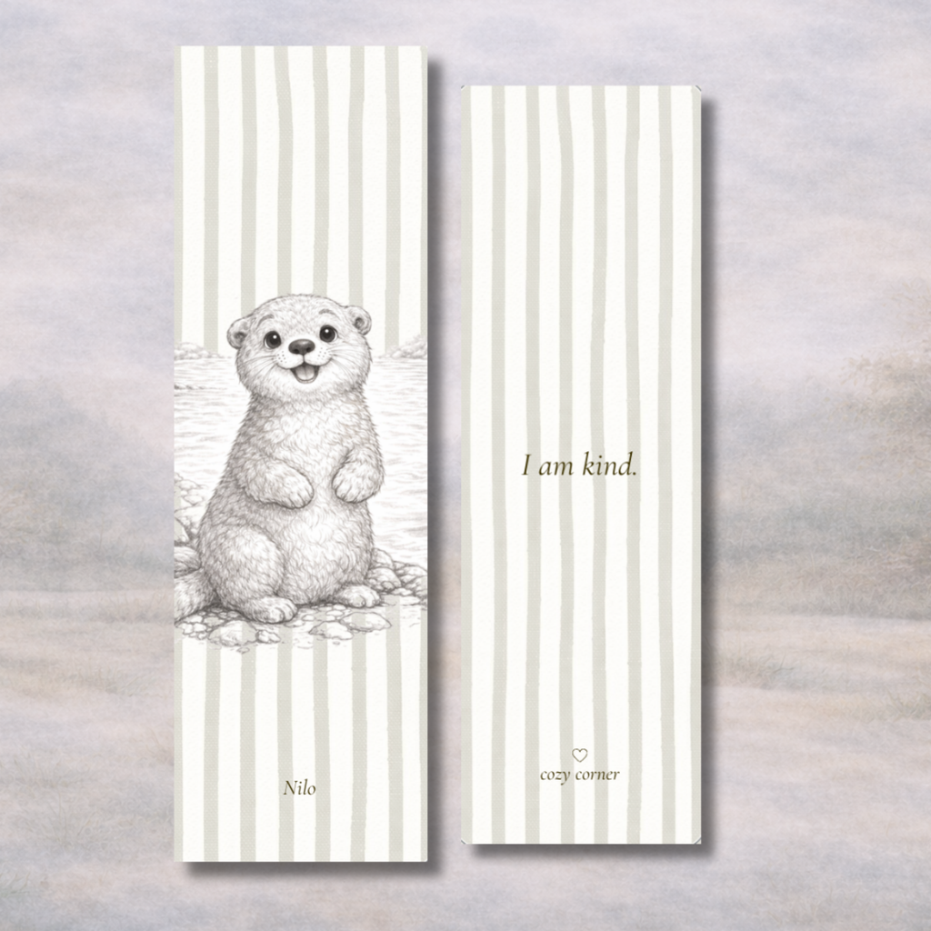 Nilo the Sea Otter | “I Am Kind” Affirmation Bookmark