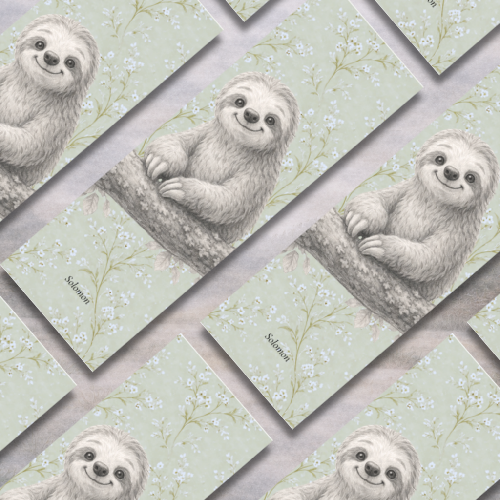 Solomon the Sloth | “I Am Smart” Affirmation Bookmark