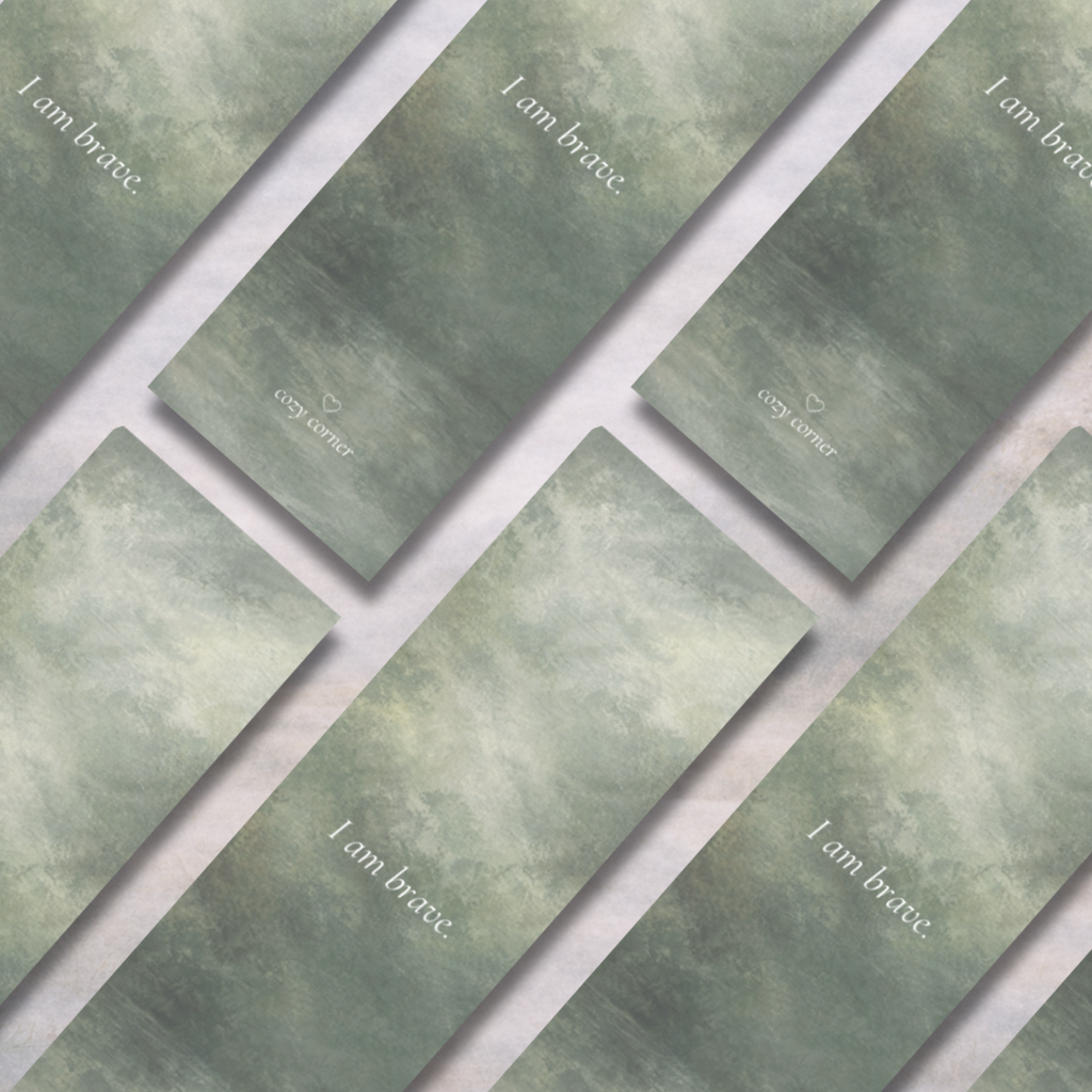 Willow the Wolf | “I Am Brave” Affirmation Bookmark
