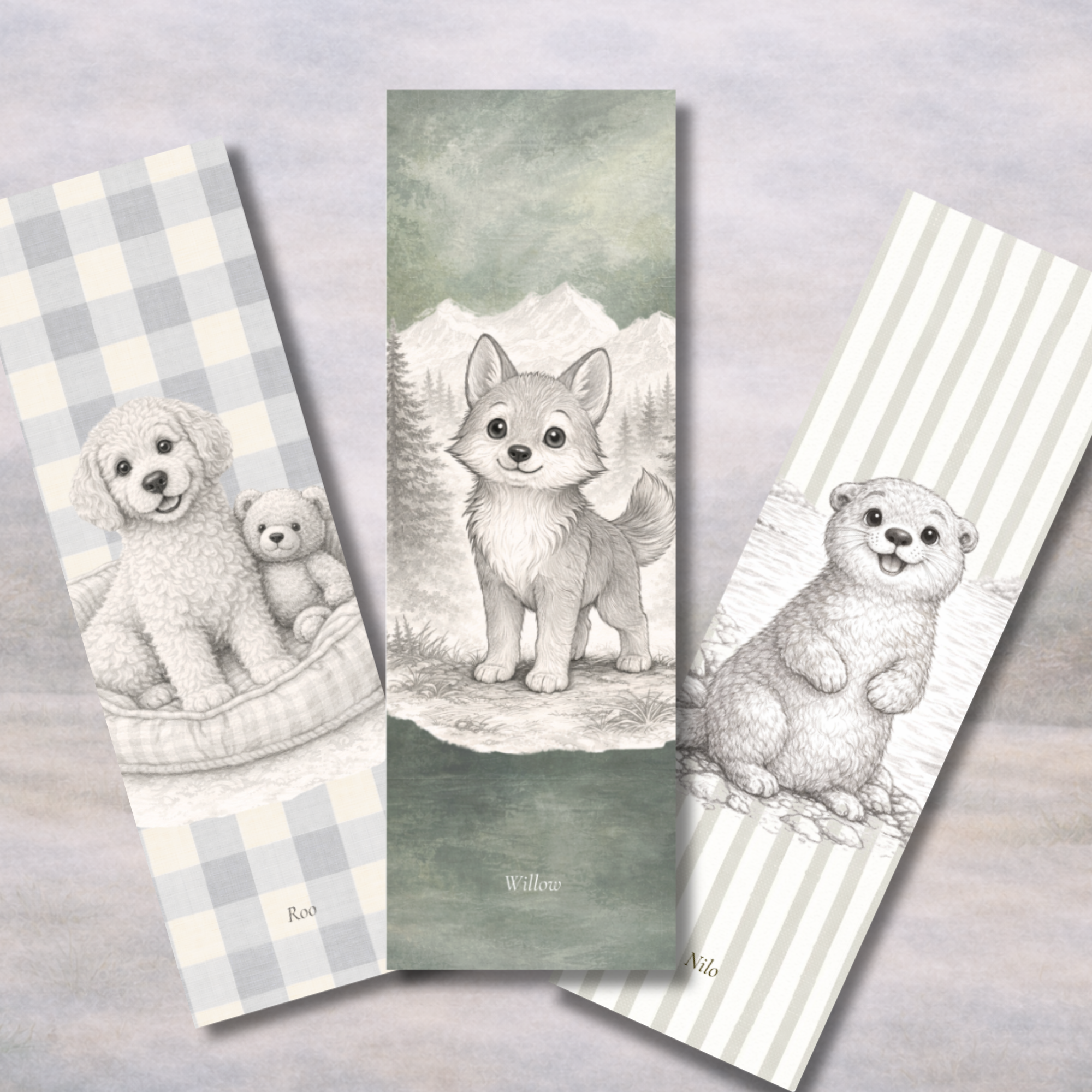 Willow the Wolf | “I Am Brave” Affirmation Bookmark