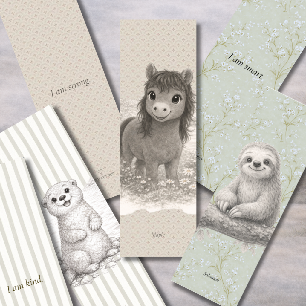 Maple the Horse | “I Am Strong” Affirmation Bookmark