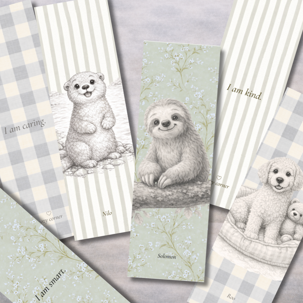Solomon the Sloth | “I Am Smart” Affirmation Bookmark